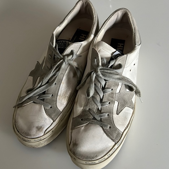 Golden Goose Shoes - Golden Goose Hi Star 41 grey suede and white leather